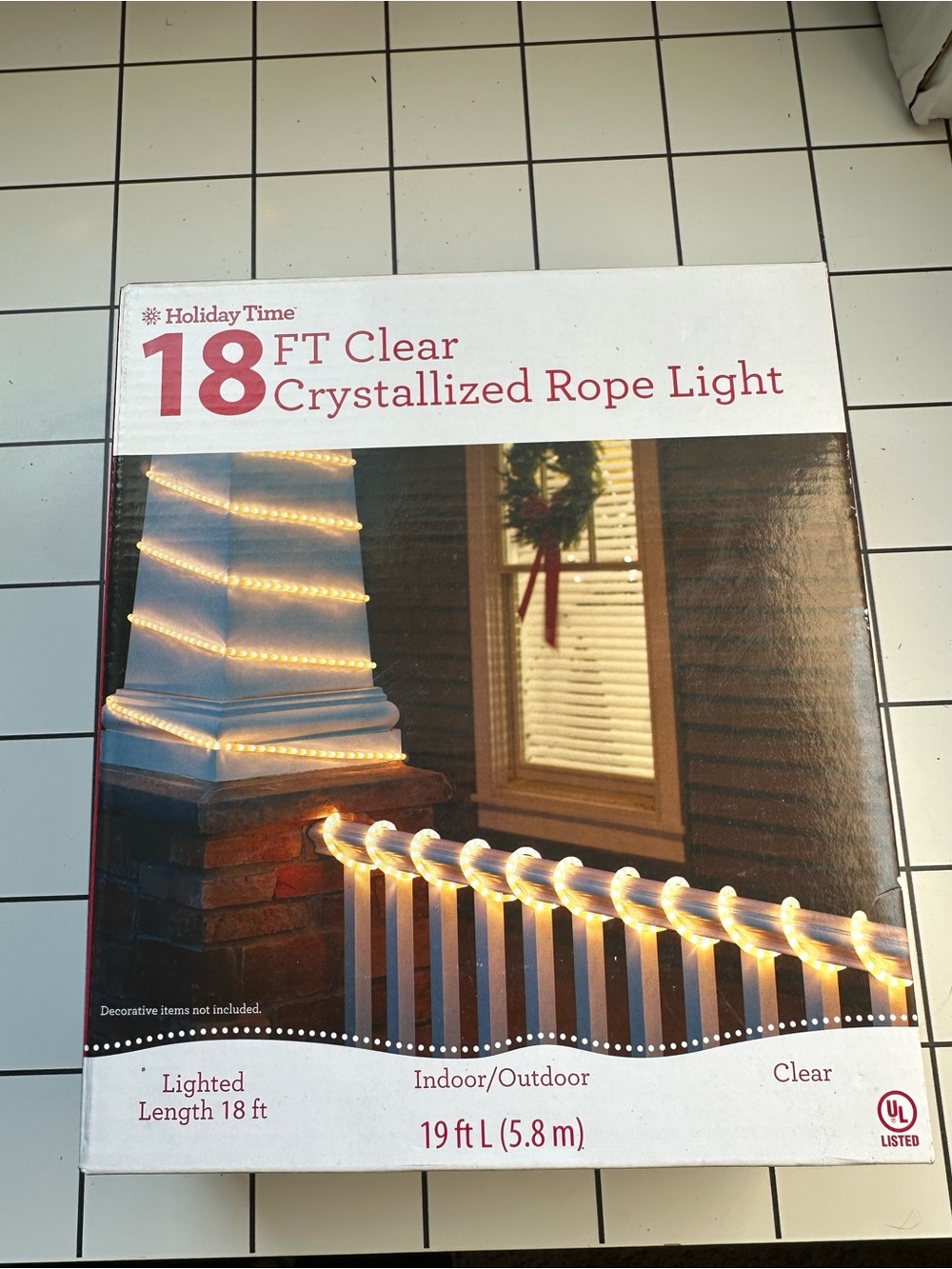 Clear Crystalized Rope Light Indoor-outdoor Christmas 18ft (inc. Hardware Mount)